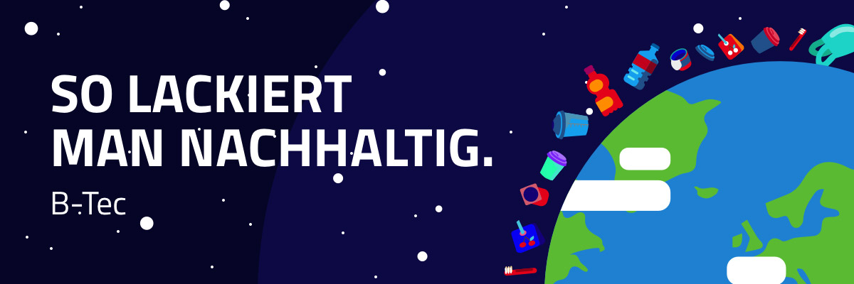 Website-Relaunch für B-Tec. Corporate Webdesign, Produktkategorisierung und -filter, 3D-Visualisierungen, Videos, Parallax-Effekte, zweisprachige Umsetzung (DE/EN), UX/UI-Optimierung Bild: Nahaufnahme einer grauen technischen Anlage mit Drehreglern und blauem Druckluftschlauch vor dunkel-metallischem Hintergrund, der Einblick in das Innere des Gerätes erahnen lässt. Text: NACHHALTIGKEIT LÄSST GLÄNZEN.
